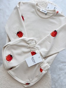 Dzianinowa bluza w biedronki