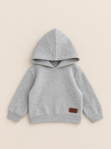 Bluza z kapturem szary melanż